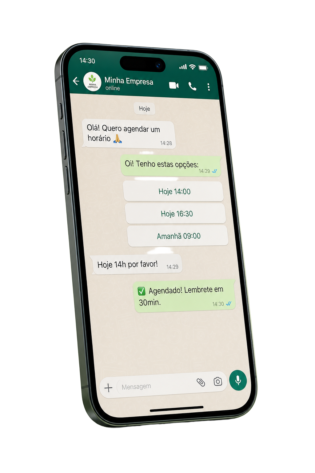Agenda+Zap em uso no WhatsApp